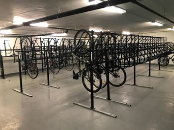 Secure and covered bike room